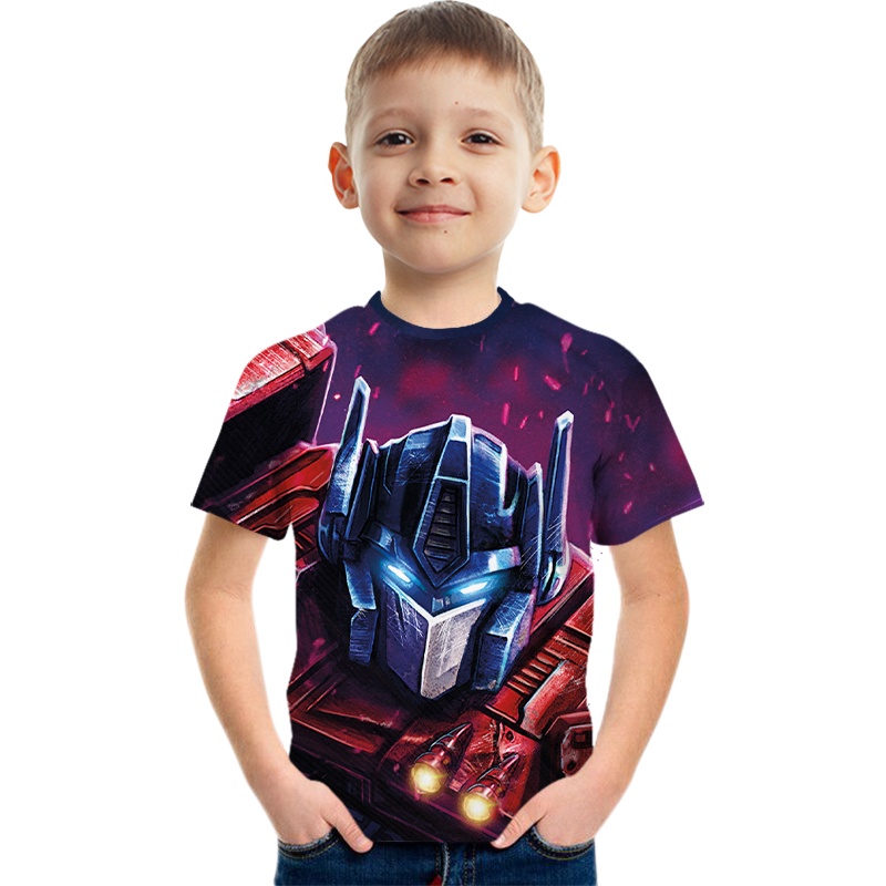 Transformers Optimus Prime Bumblebee Printed Children'S T-Shirt Summer ...