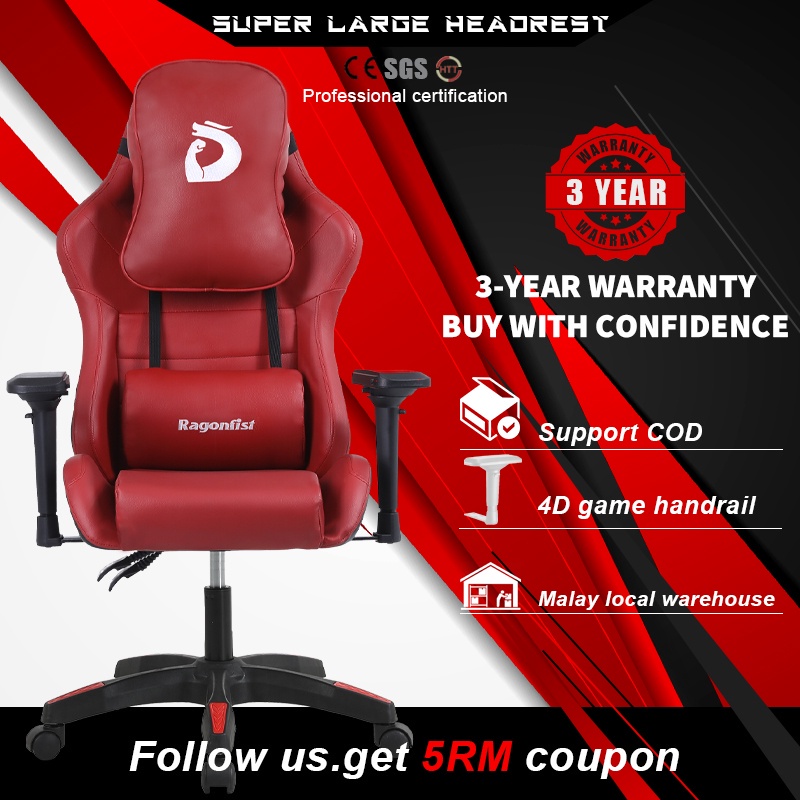 Ragonfist Gaming Chair With Headrest High Back Office Chair Kerusi