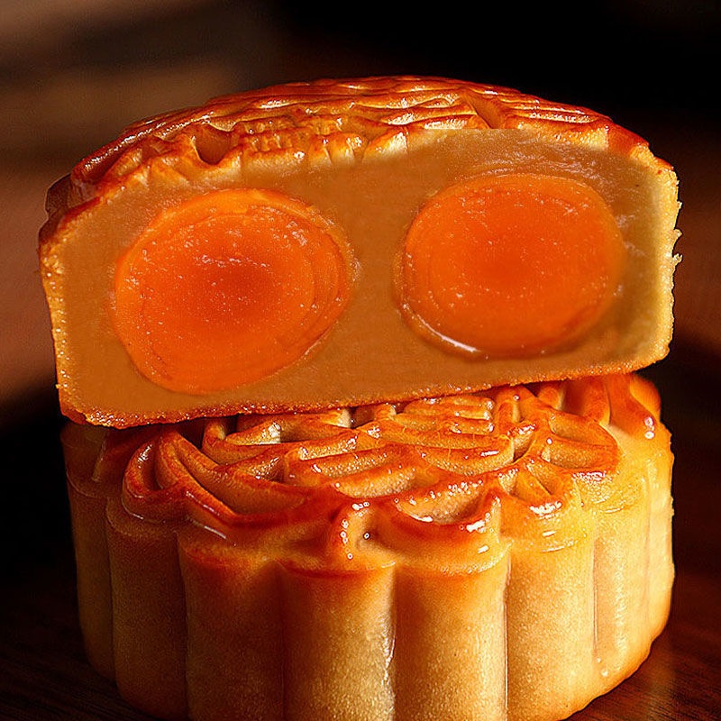 Double Yellow Mooncake Cantonese Egg Yolk Mooncake Bean Paste Lotus ...