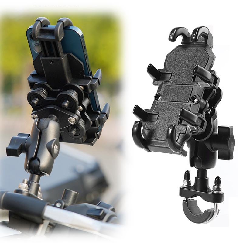 Motorcycle Small Clamp Handlebar Mount & Strong Grip Holder for iPhone 8 (4.7) (sku 58067)