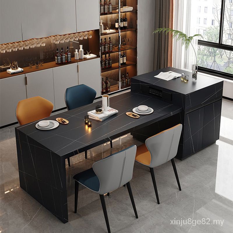 Small Apartment Narrow Island Table Dining Table Integrated Household