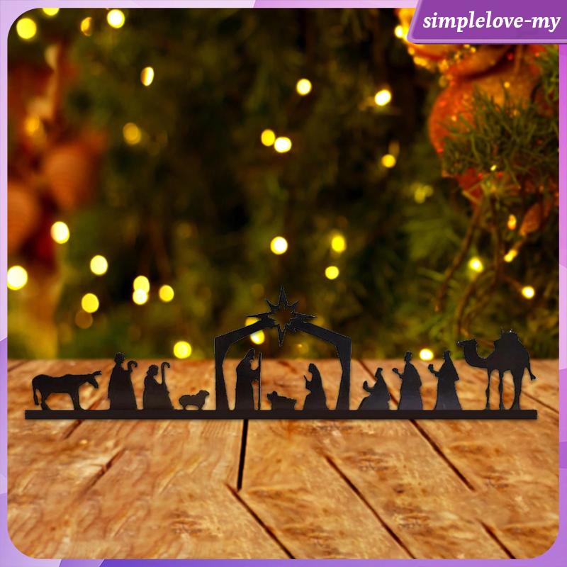 [SimpleloveMY] Christmas Nativity Scene Wall Decor, Nativity Figurines