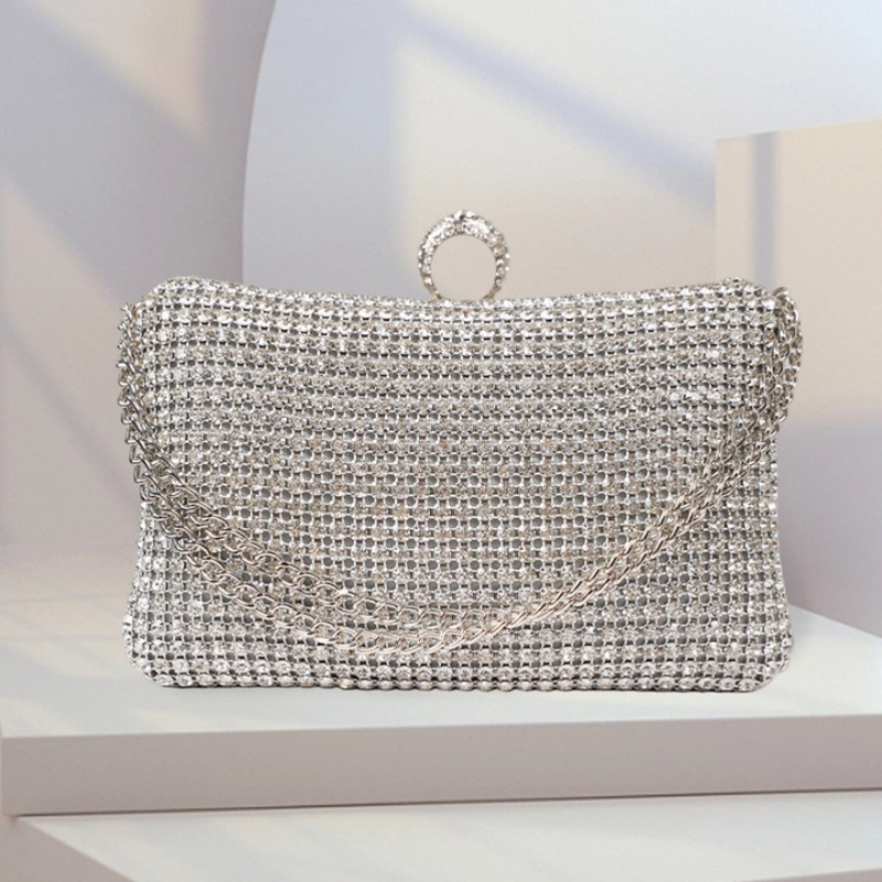 Imitation Diamond Chain Hand Clutch Bags