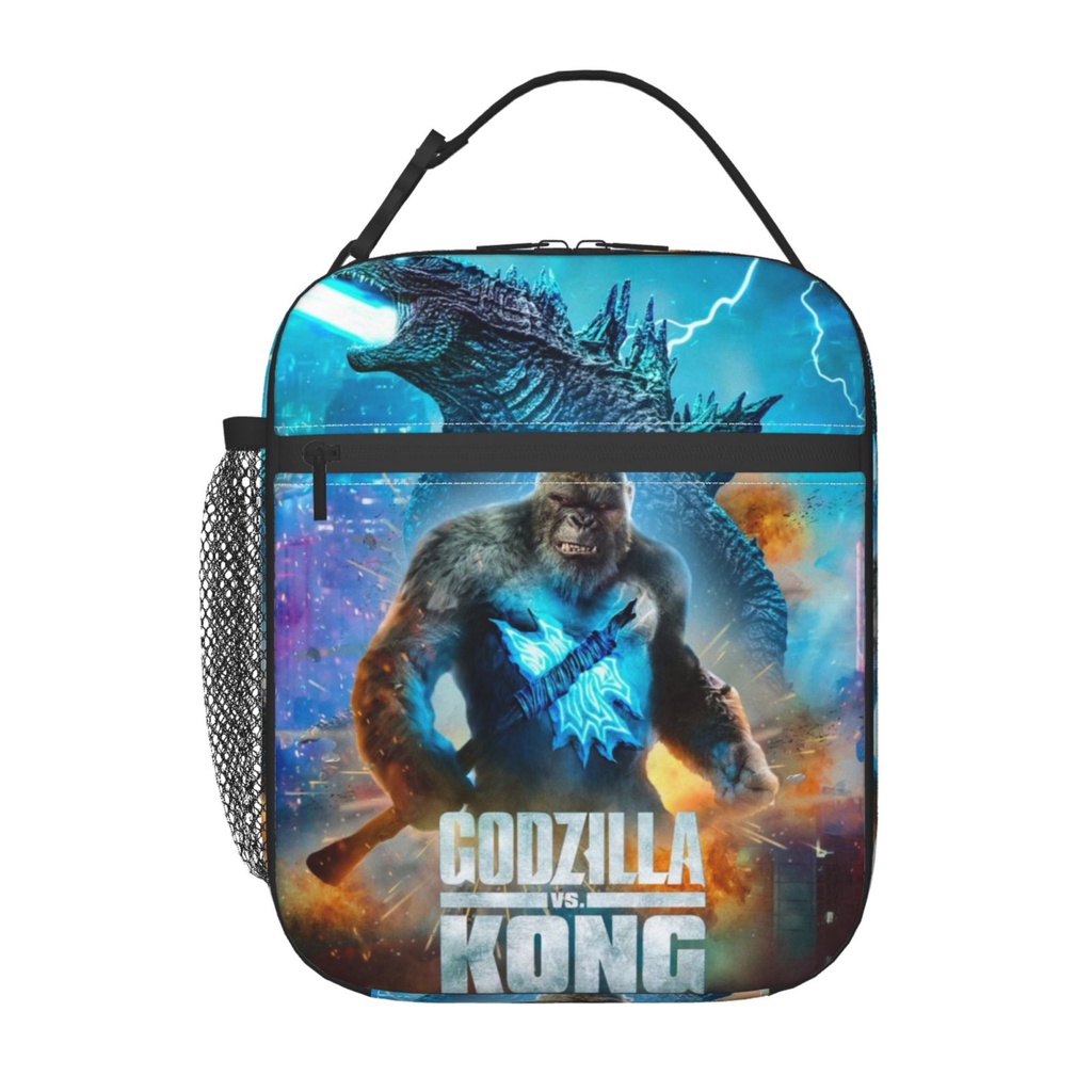 Godzilla VS Kong Lunch Bag Reusable Insulated Cooler Water Resistant