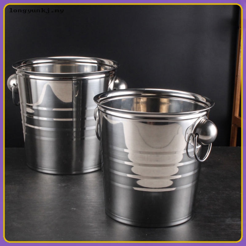 2pcs Beer Bucket Iced Champagne Bucket Ice Buckets Ice Buckets For Parties Stainless Steel