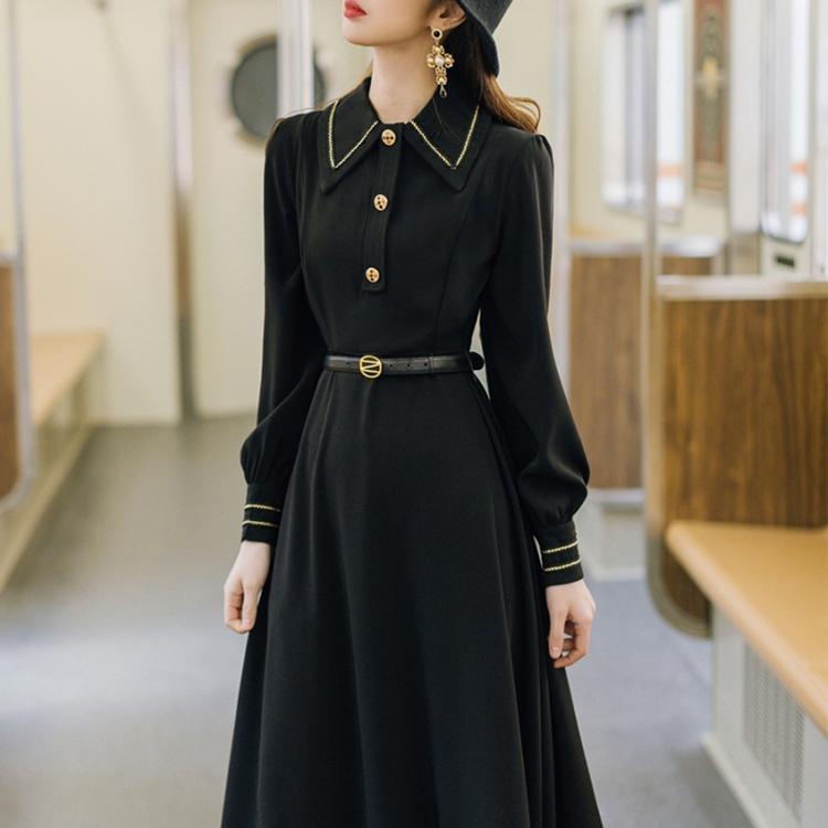 Women Republic of China Retro Dress Winter Long-Sleeved Dress Goddess ...