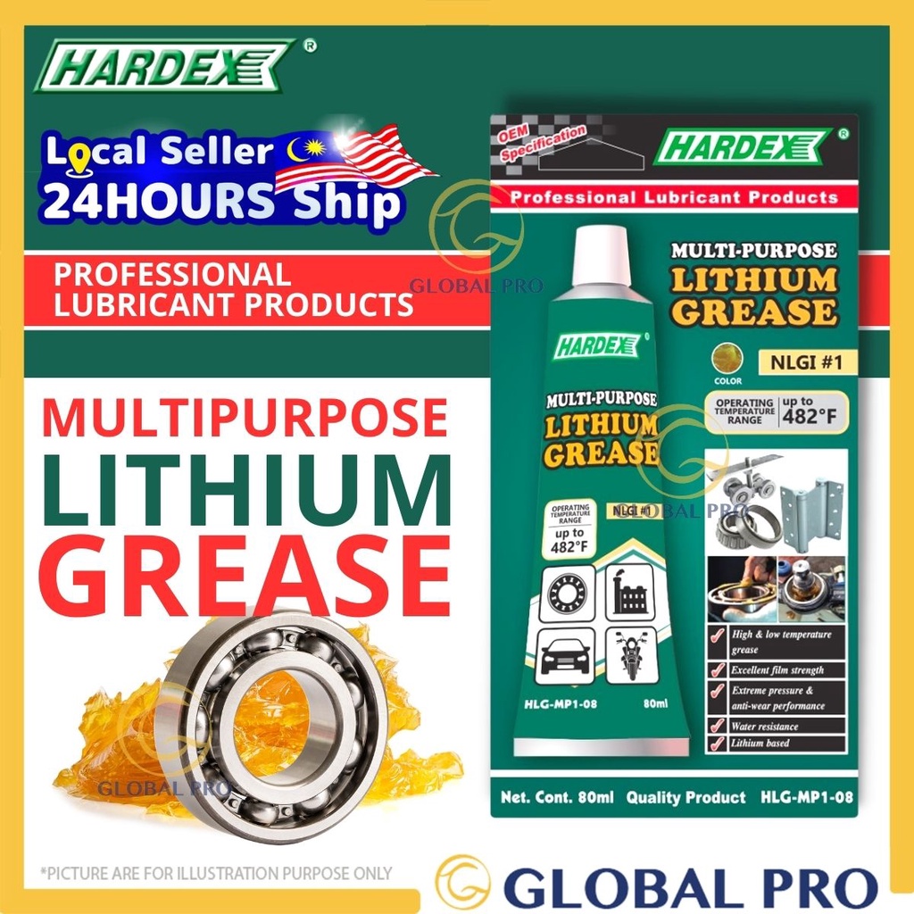 HARDEX MultiPurpose Lithium Grease 80ml (HLGMP108) Excellent