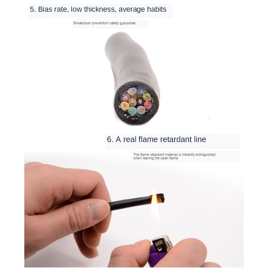 0.3-2.5mm² Multi-Core Flexible Silicone Screened Cable Shielded Wire 125399858754