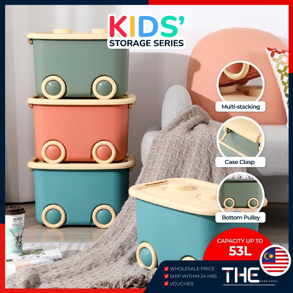 THE Multipurpose Plastic Toy Storage Box For Kids Large Capacity