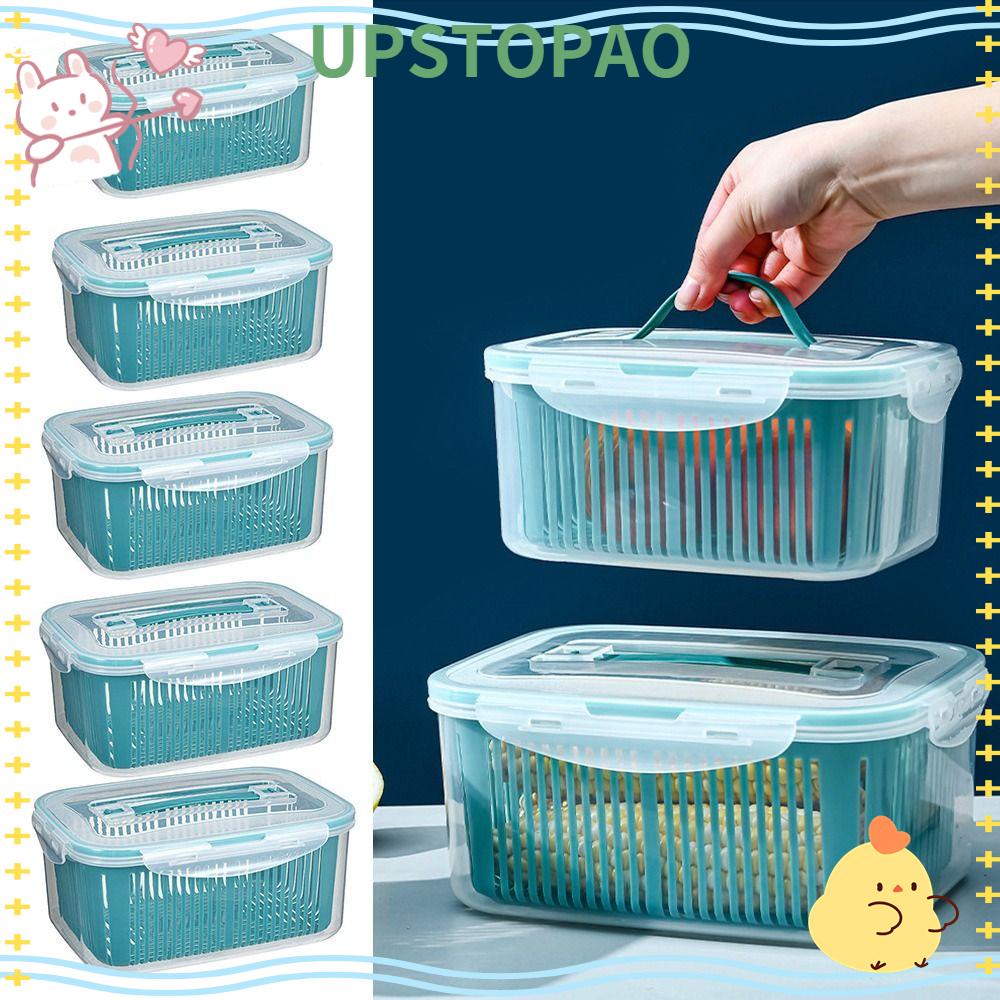 UPSTOPAO Veggie Storage Bins, Leak Proof with Lids Fruit Storage