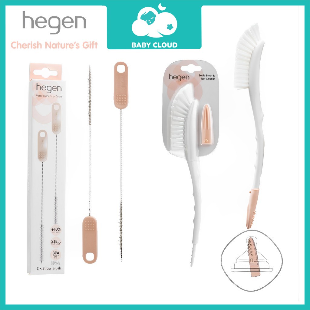 Hegen Bottle Brush &Teat Cleaner Straw Brush (2 Pack) Shopee Malaysia