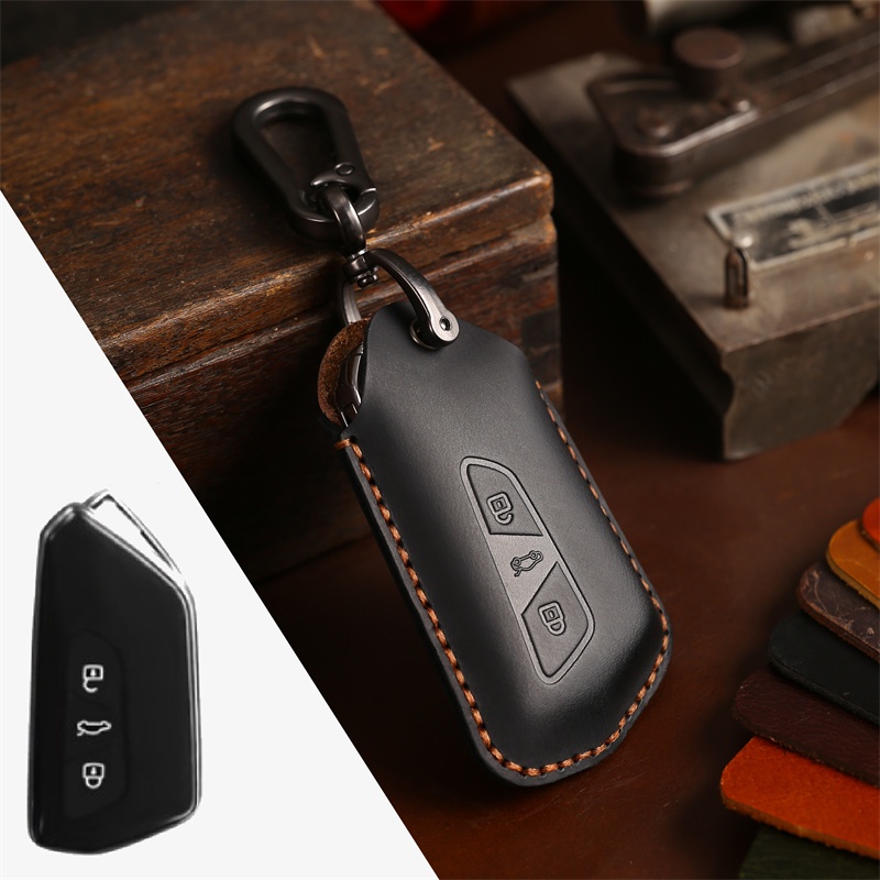 Genuine Leather Smart Car Key Cover for Seat Leon Cupra Formentor for ...