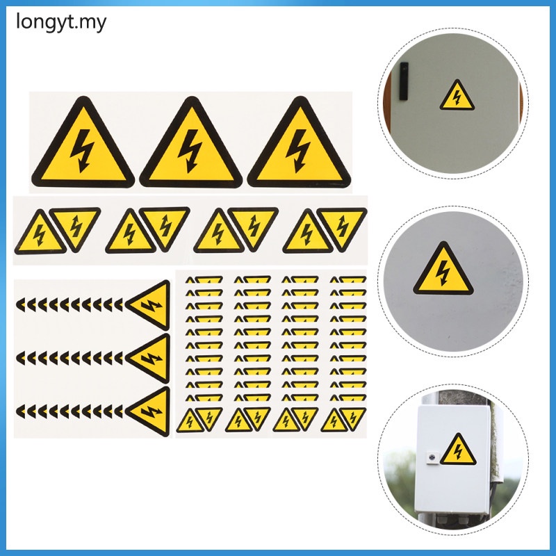 24Pcs Warning Adhesive Electrical Panel Labels Caution High Voltage