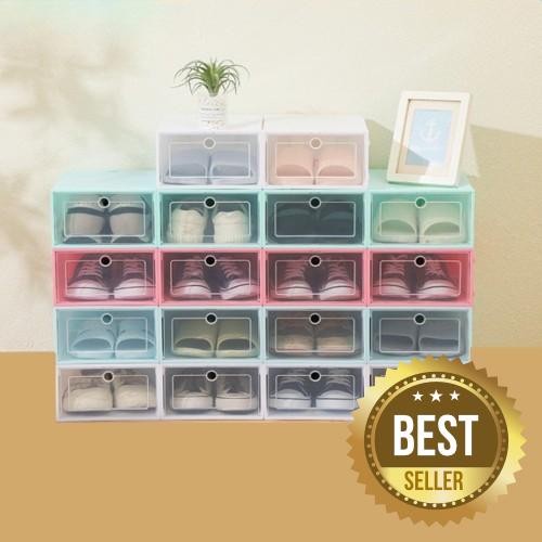 Stackable Storage Shoes Shoe Box Organizer Shoe Rack Clear Plastic Box