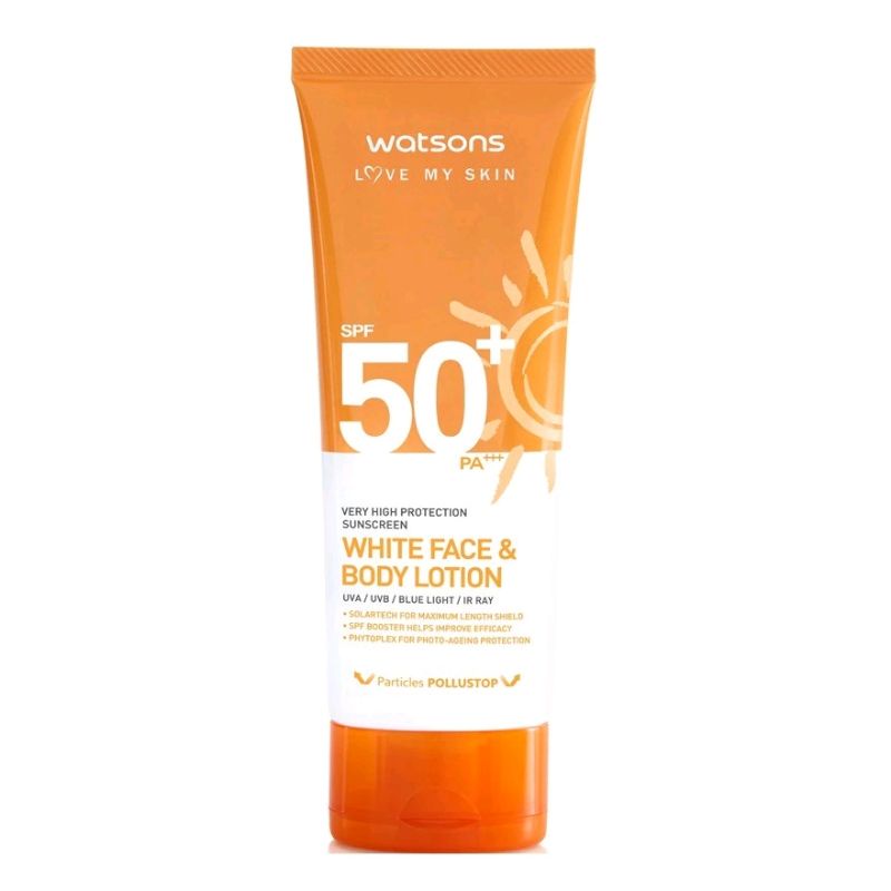Watson Sunscreen Body Face Lotion 100ml spf50 Sunblock Sun Protection Watsons Body Whitening Aloe Vera Shopee Malaysia
