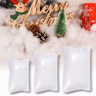 2 Bags Christmas Fake Snow Cotton Like Fluffy Snow Fiber Artificial Snow  Indoor Snow Blanket Decor For Winter Mantle Village, Nativity And Christmas  O