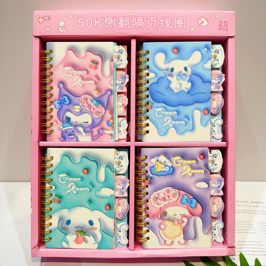 New Sanrio Coil Notebook Acrylic Cartoon Pendant Notebook Sanrio ...