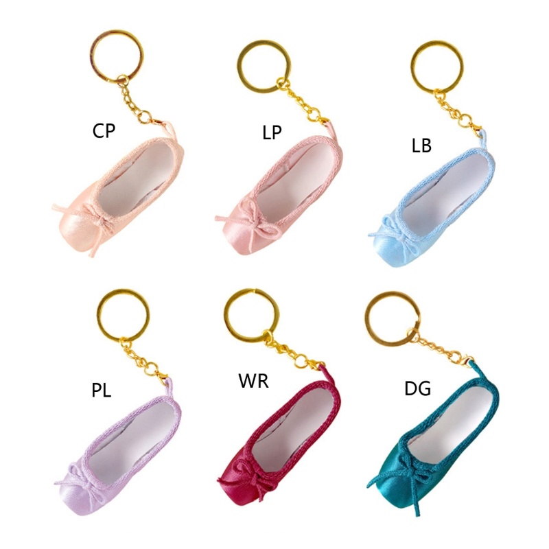 Time Ballet Accessories Ballet Shoe Keychains Satin Alloy Material for