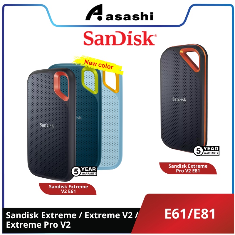 Sandisk Extreme Extreme V2 Extreme E61 Sandisk E81 4tb Portable Ssd Shopee Malaysia 4010