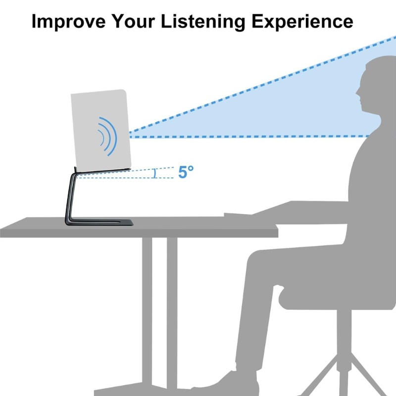 LI Desktop Speaker Stands Pair for Desk Speakers Studio Speaker Riser