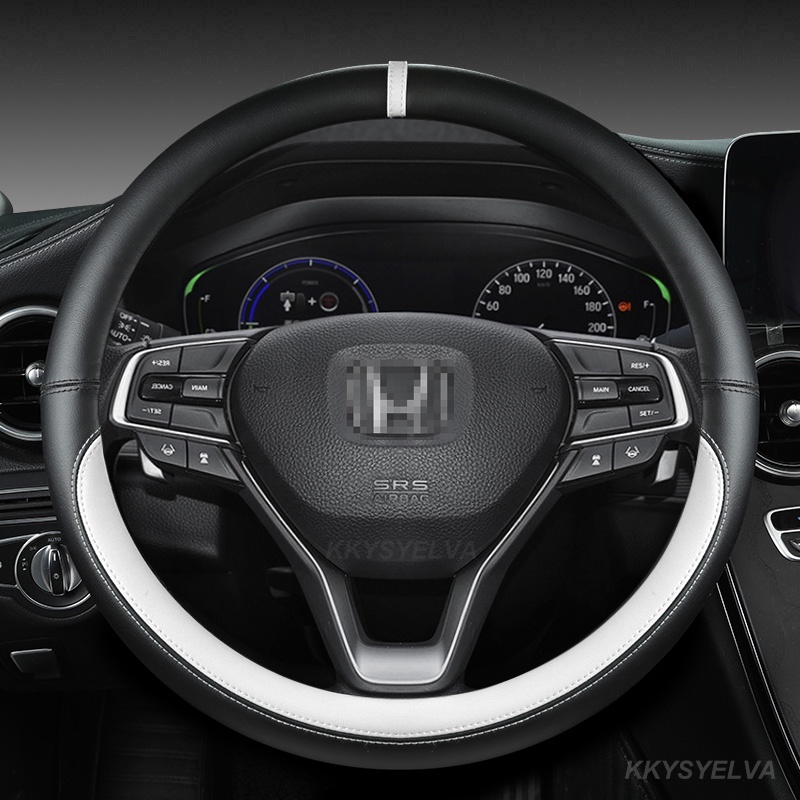 Car SteeringWheels Cover 38cm Leather For Honda Accord Amaze Brio City Grace Fit Jazz Insight