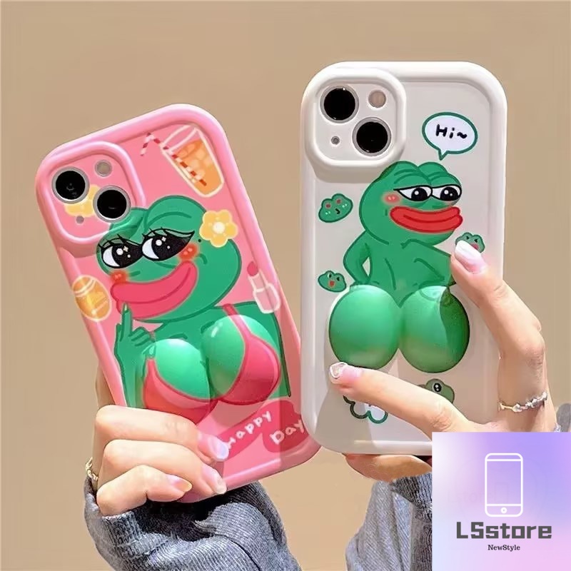 UNfunFrog Fashion Couple Sad Frog Phone Case Compatible for iPhone 11 ...