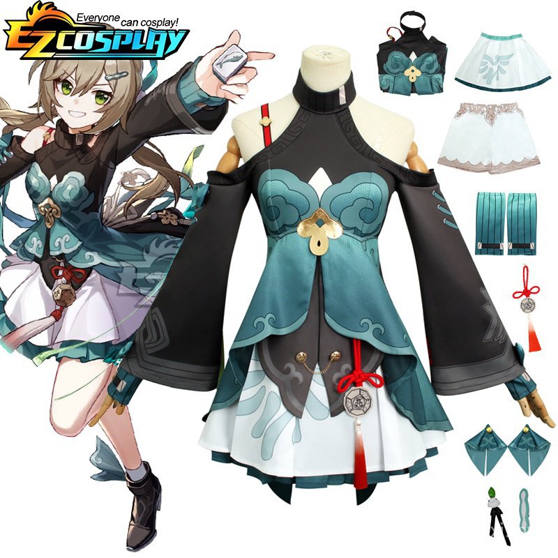 【In stock】Game Honkai Star Rail Qingque Cosplay Costume Game Honkai ...