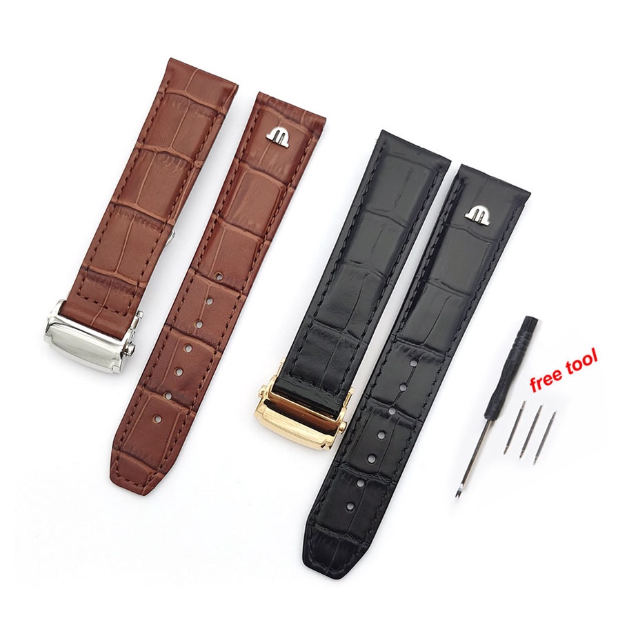 Genuine Leather Watch Strap 20mm 22mm for Maurice Lacroix LES CLASSIQUES MASTERPIECE PONTOS Men s Watch Band Soft Belt Bracelet