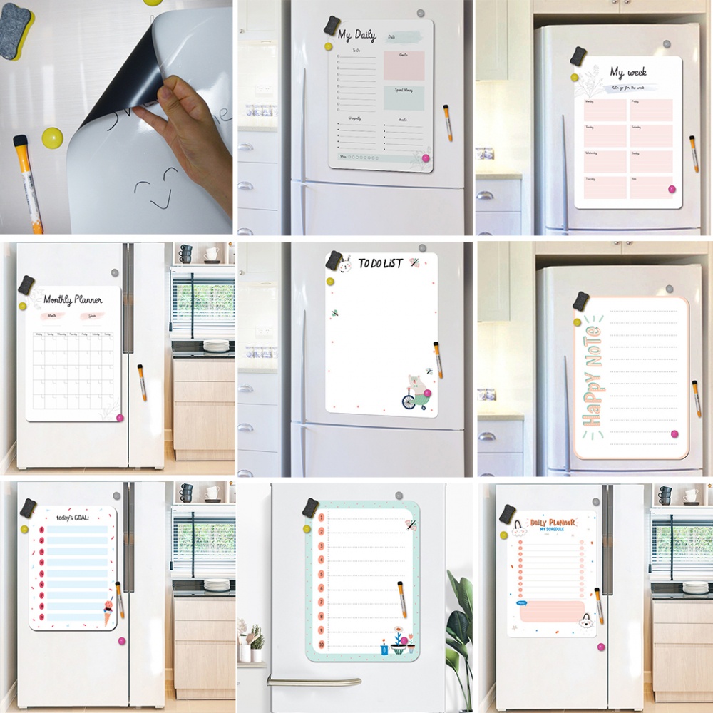Board Sticker Family Fridge Notice Planner Planner Refrigerator