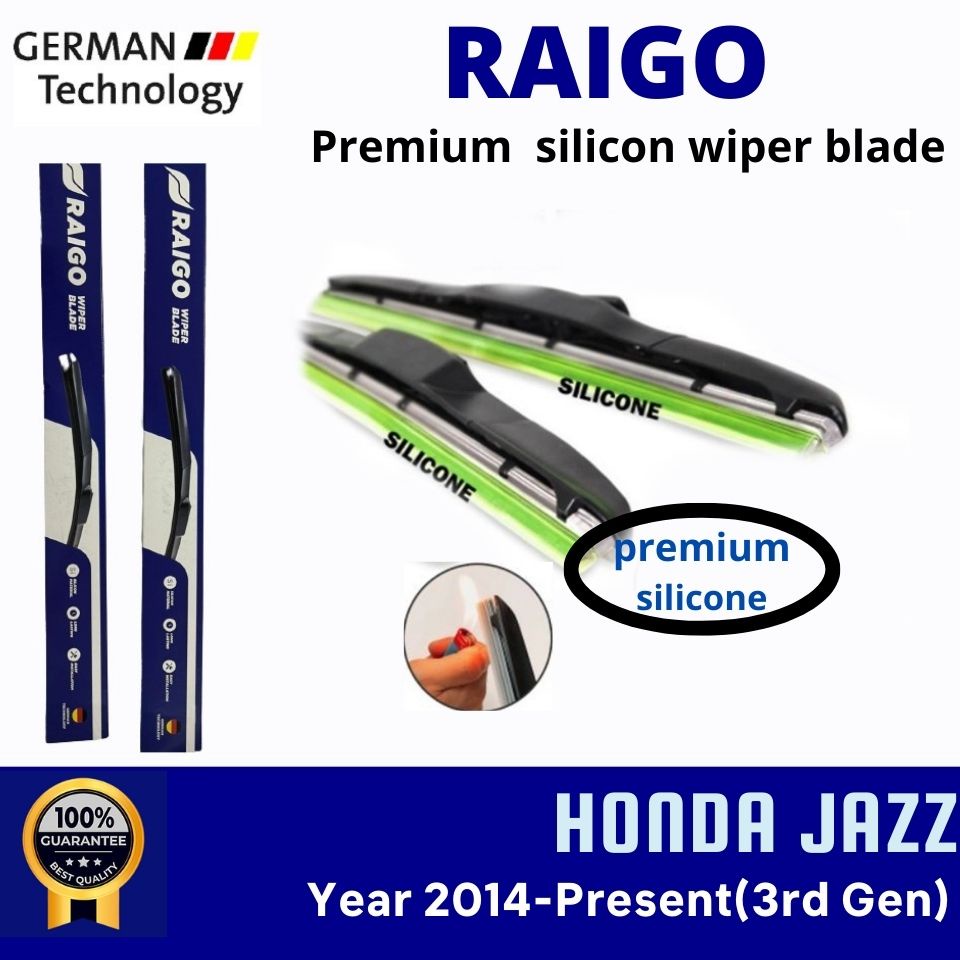 GERMANYRAIGO Premium Silicone Wiper Blade Honda Jazz 3rd Gen Year