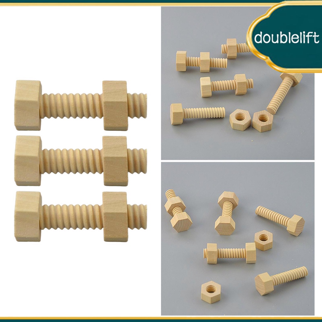 1/2/3/5 Child Early Education Screw Nut Assembling Wooden Toy Solid