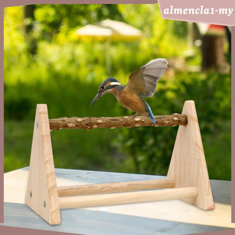 [AlmenclaabMY] Parrot Play Wood Stand, Bird Perch Birdcage Stands
