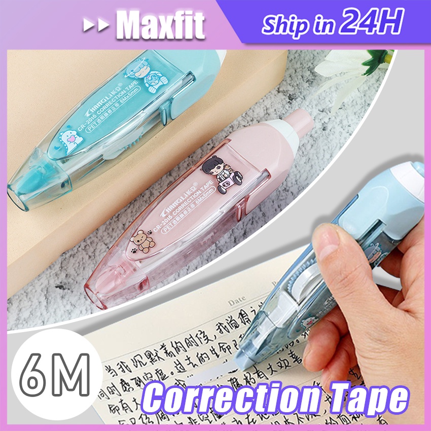 Retracable Correction Tape Cute Correction Tape Tip X Paper 5Mm*6M