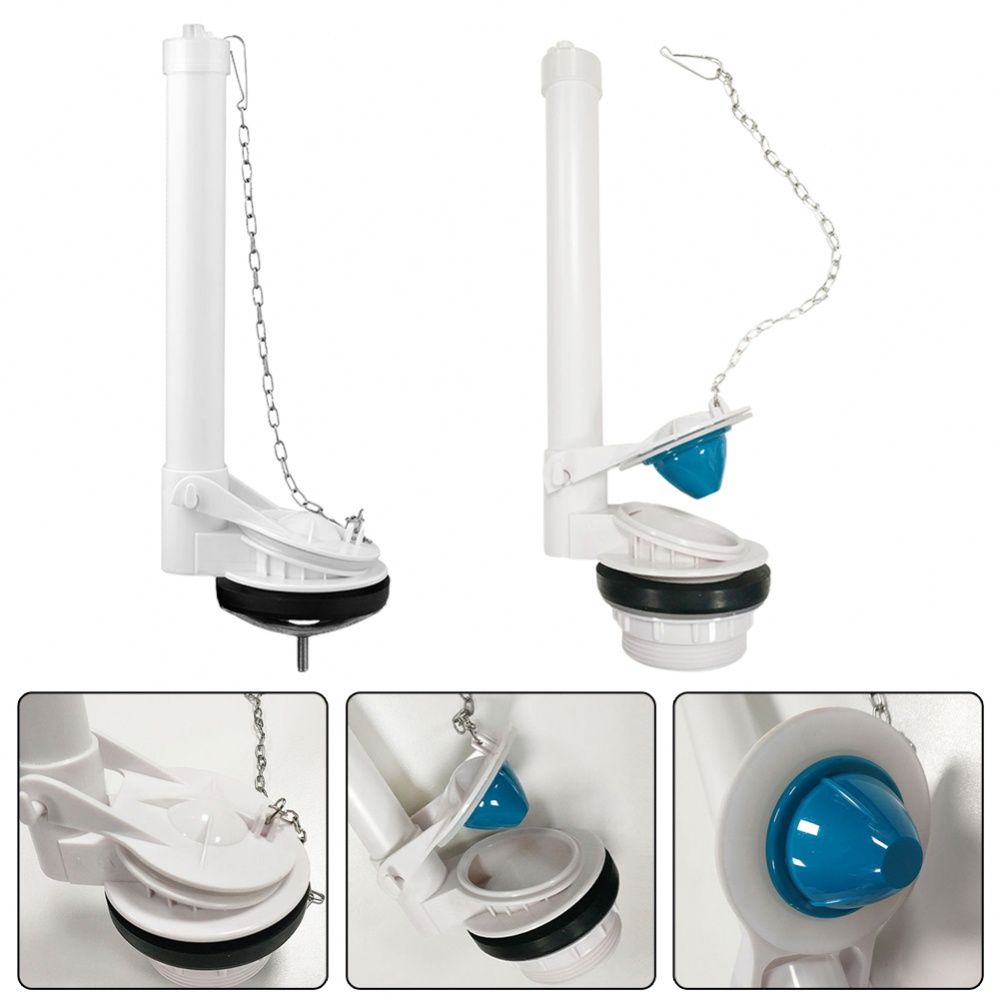 Leak Proof Toilet Tank Water Stop Valve Flap Cover with Chain Drain