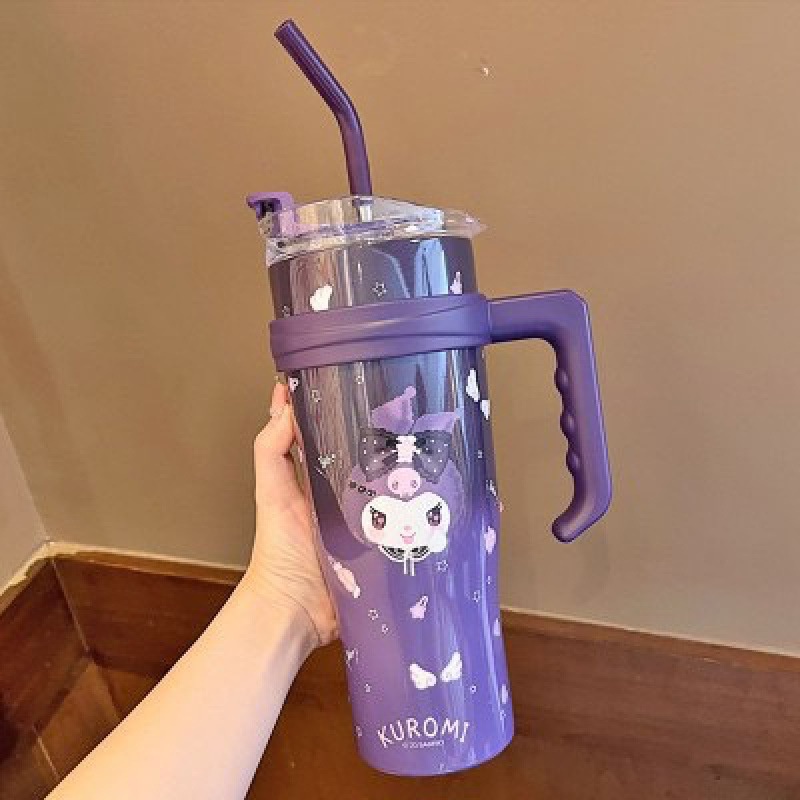 OYOOO! 💗 Sanrio Tumbler 1200ml Kuromi Tumbler With Straw 🐱 Hello Kitty ...