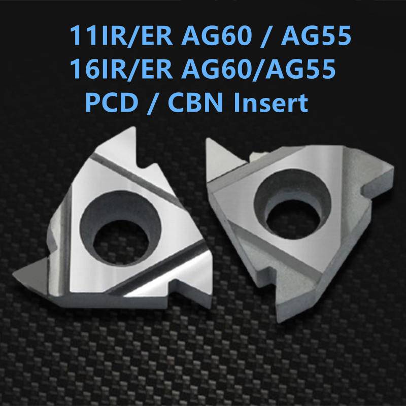 1PC 11IR 11ER 16ER 16IR AG55 AG60 PCD CBN Diamond Thread Turning ...