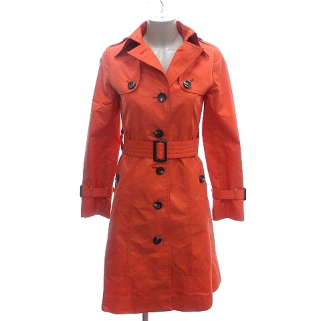 Biaggio Blue Trench Coat Long Fully Lined Waistmark 0 Orange Direct