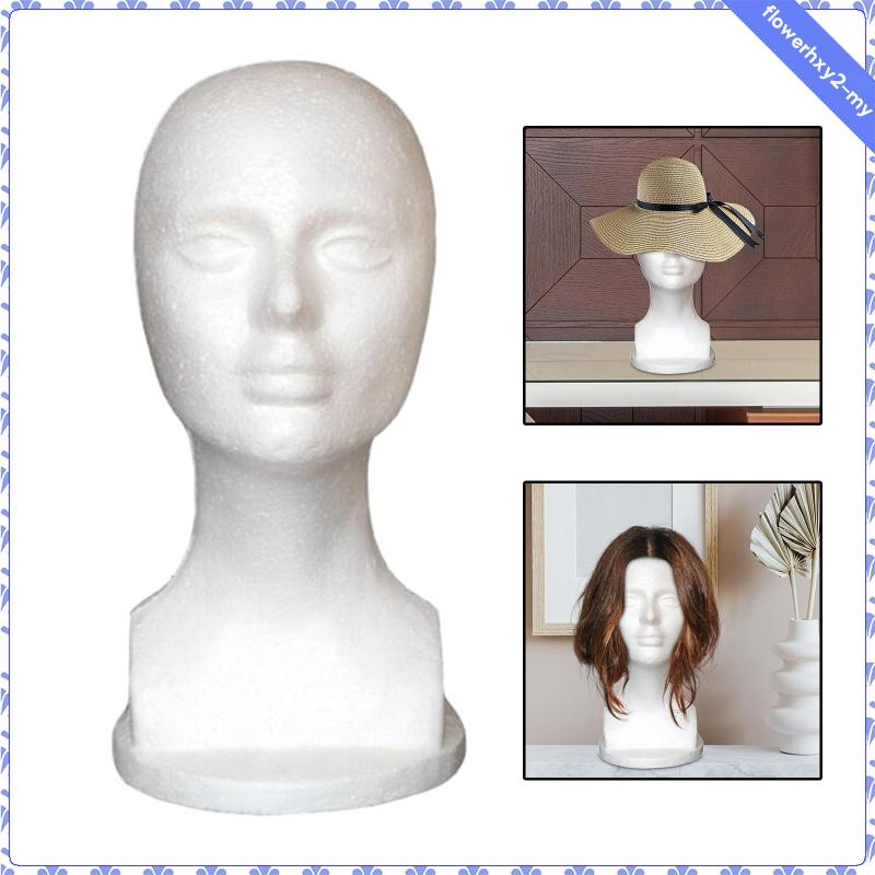 [FlowerhxyaeMY] Female Foam Mannequin Head Hairpiece Stand, Hat Head