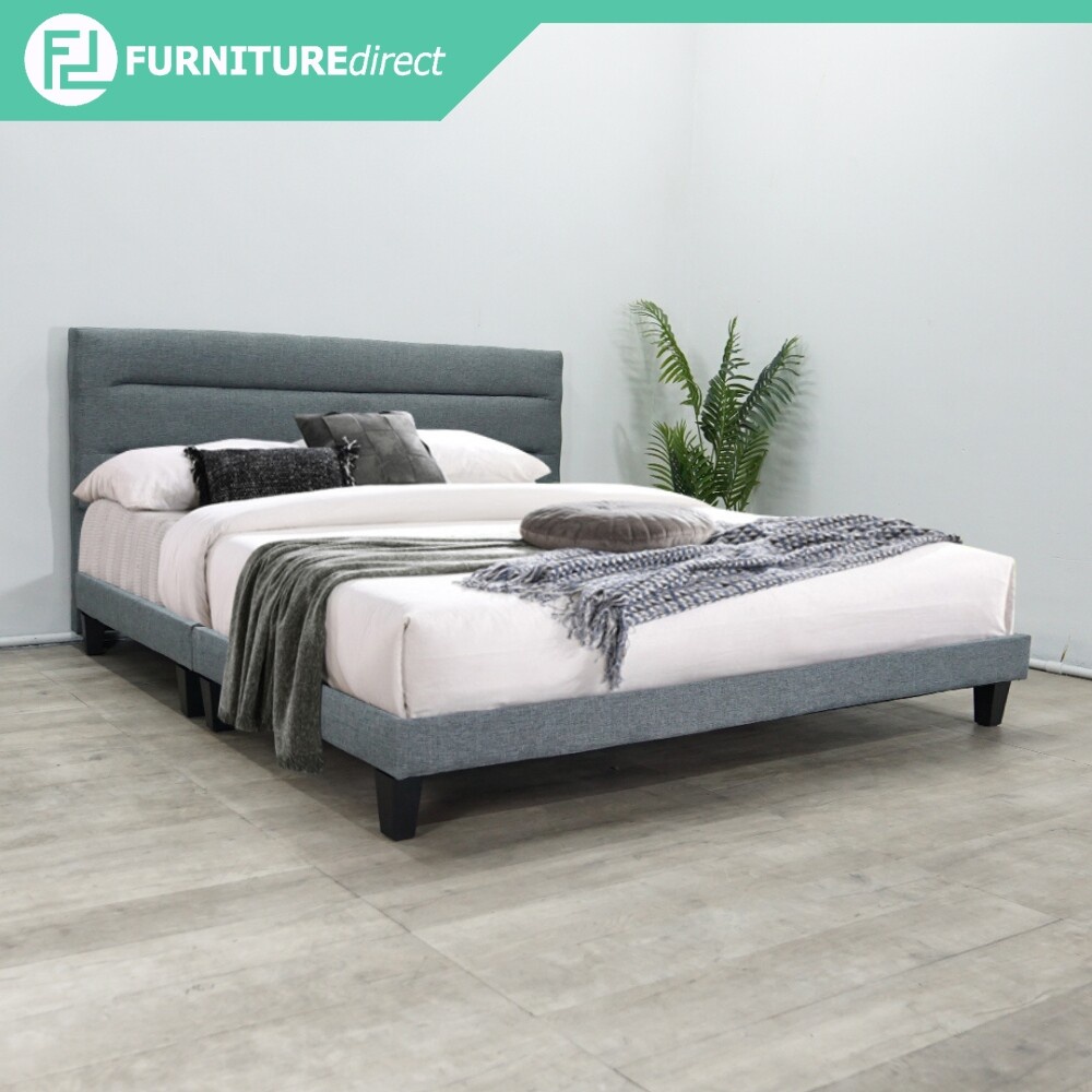 Furniture Direct Queen & King Divan Bed Frame katil divan kainGrey Shopee Malaysia