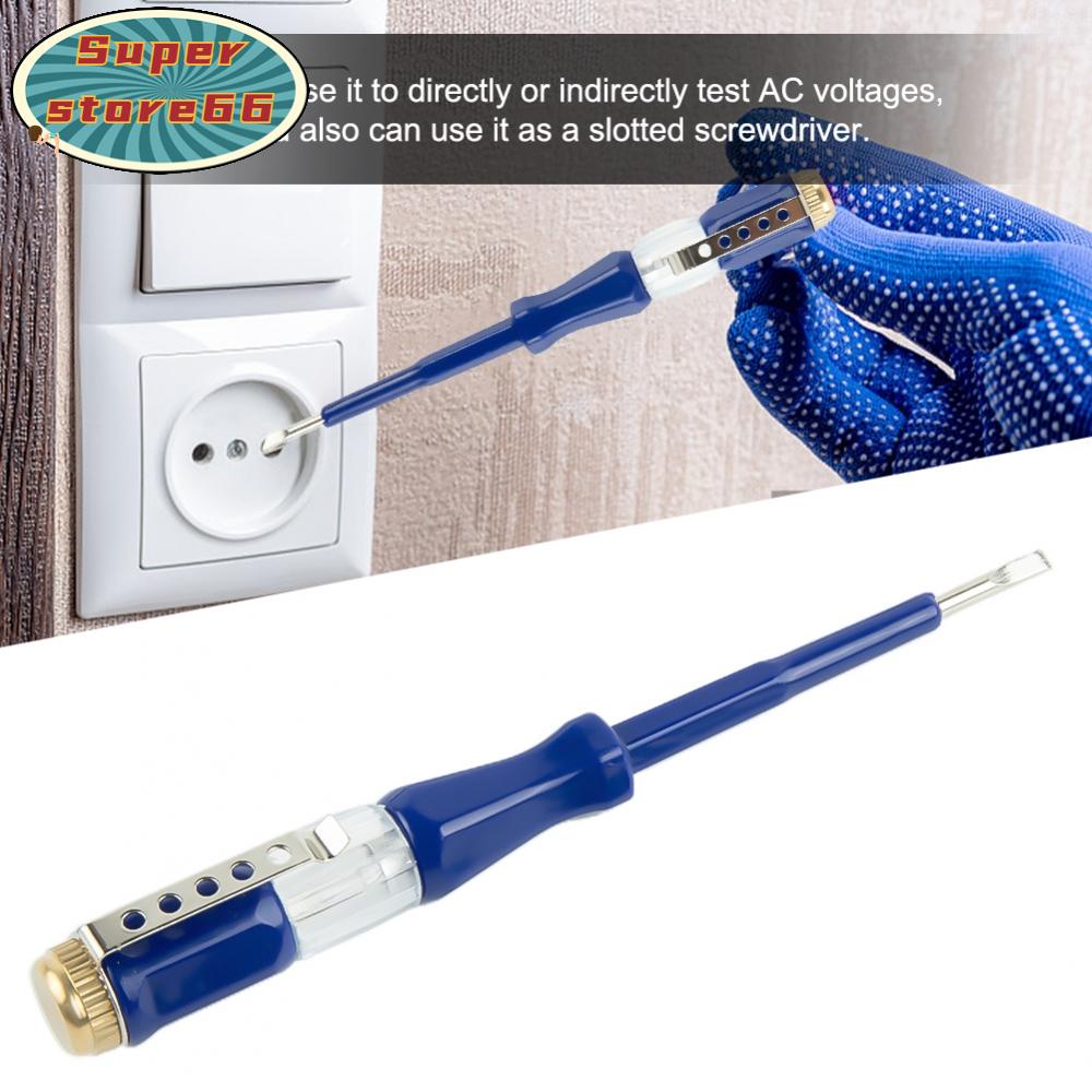 Portable Hand Tool Test Pen with LED Voltage Tester and Slotted