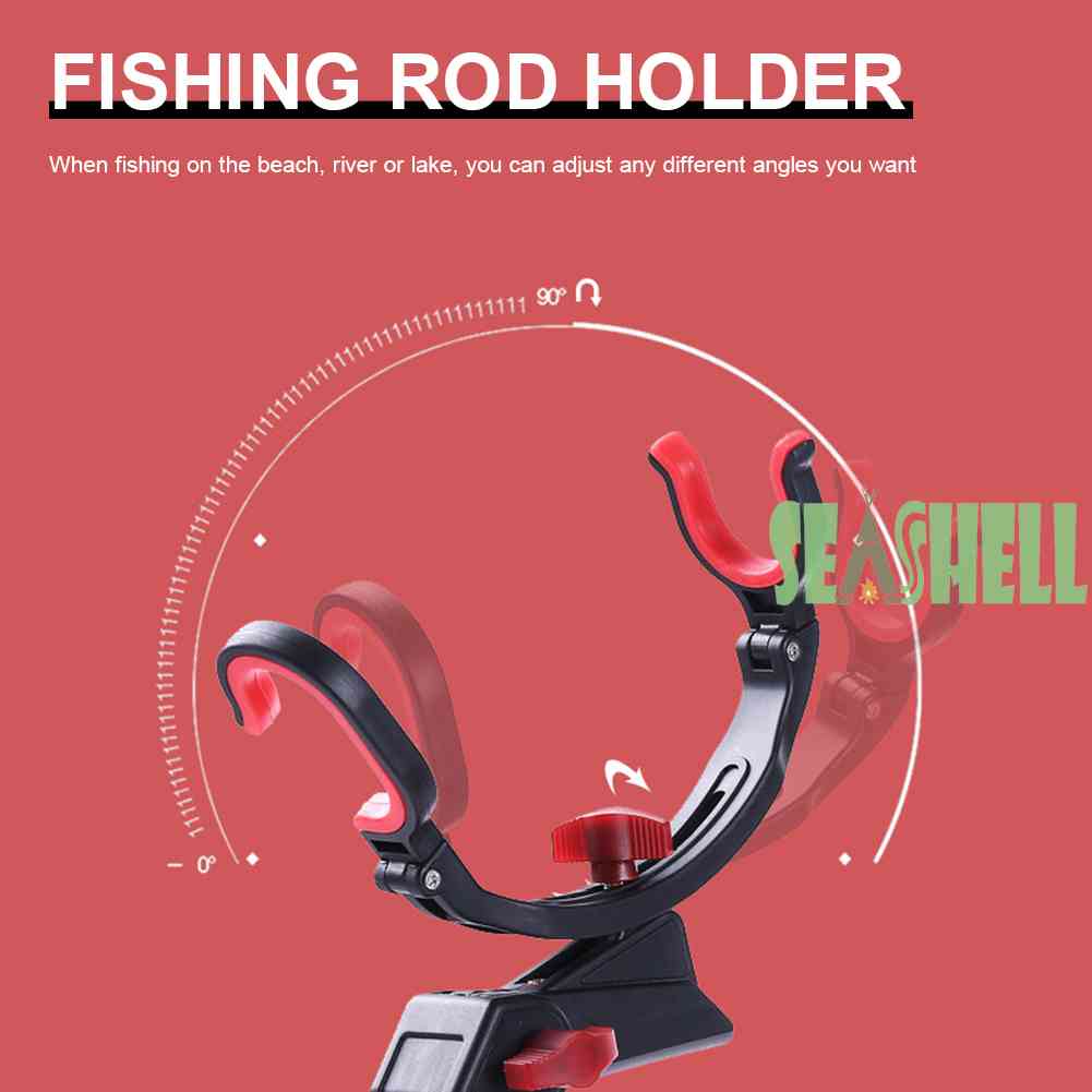 [Seashell02.my] Universal Fishing Pole Holder Foldable Bracket Sea Lake Fish Rod Rack Stand