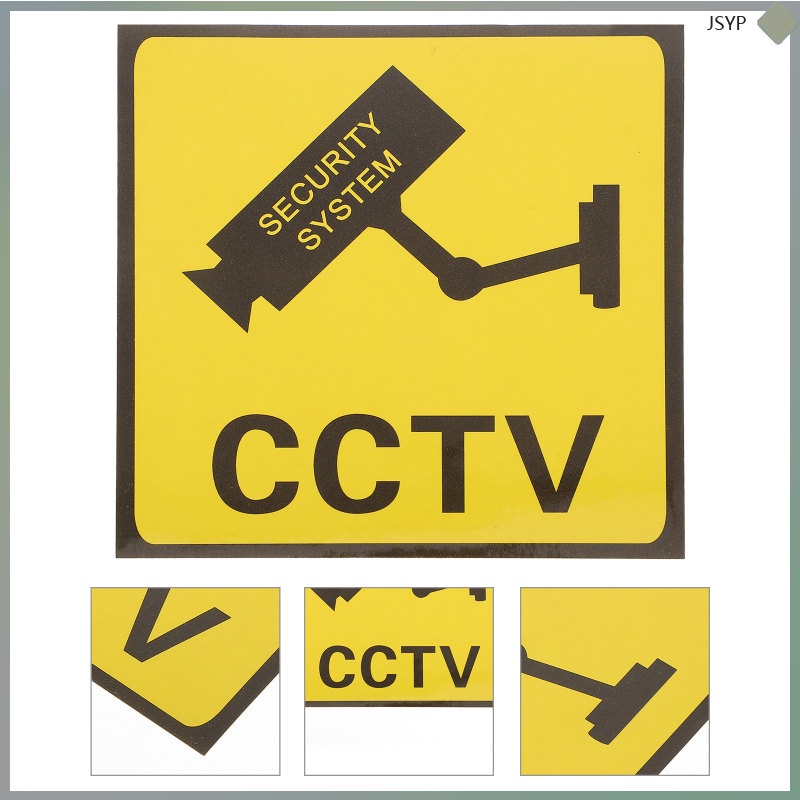 10pcs Video Sticker 24 Hour Video Surveillance Sign Caution Decals Cctv