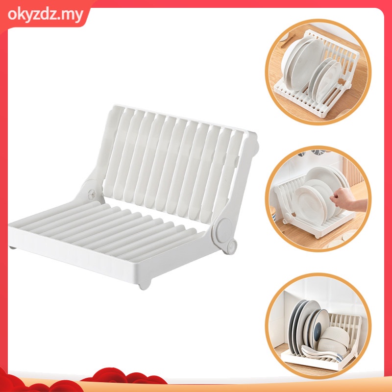 aesthetic kitchen Clothes Drying Rack Dish Racks Kitchen Folding Plate