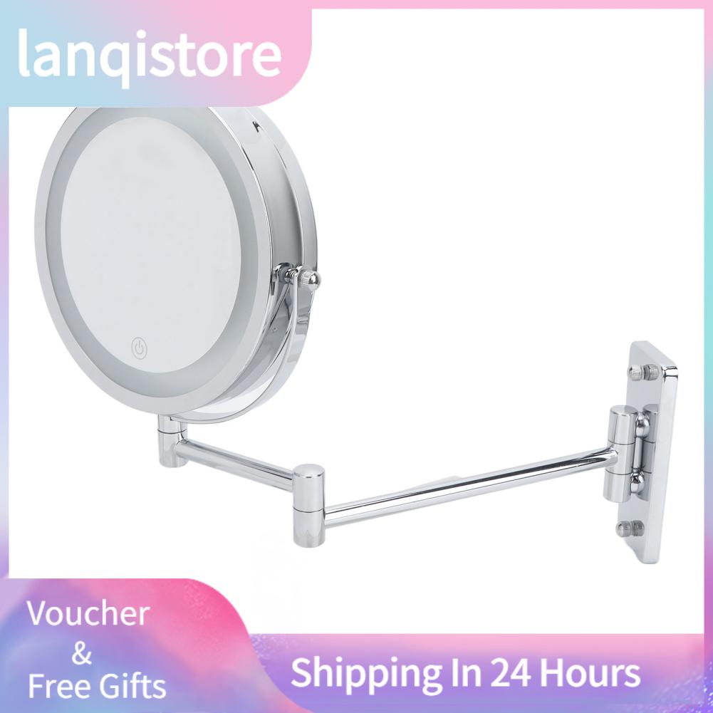 Lanqistore Lighted Magnifying Mirror Wall Mounted Clear Viewing Iron