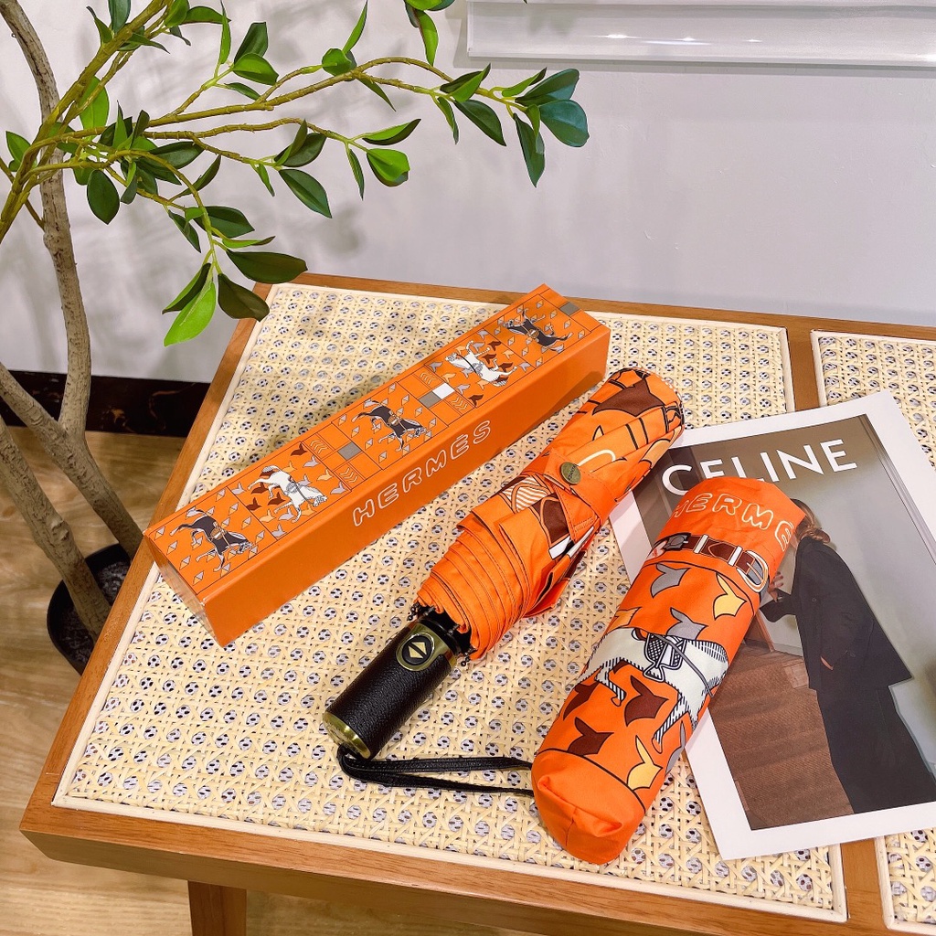 Hermes Automatic Folding Umbrella Sunshade Umbrella Dexterous Portable