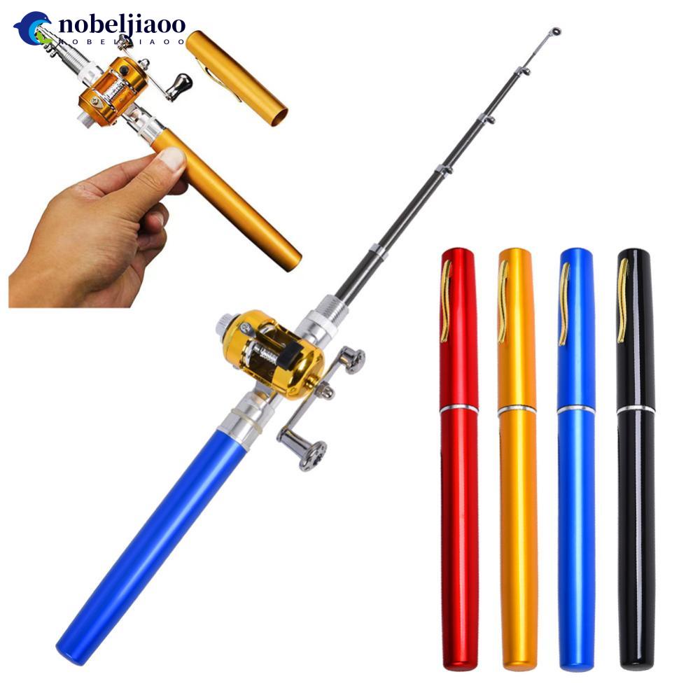 Mini pen appearance fishing rod portable rotating wheel fishing