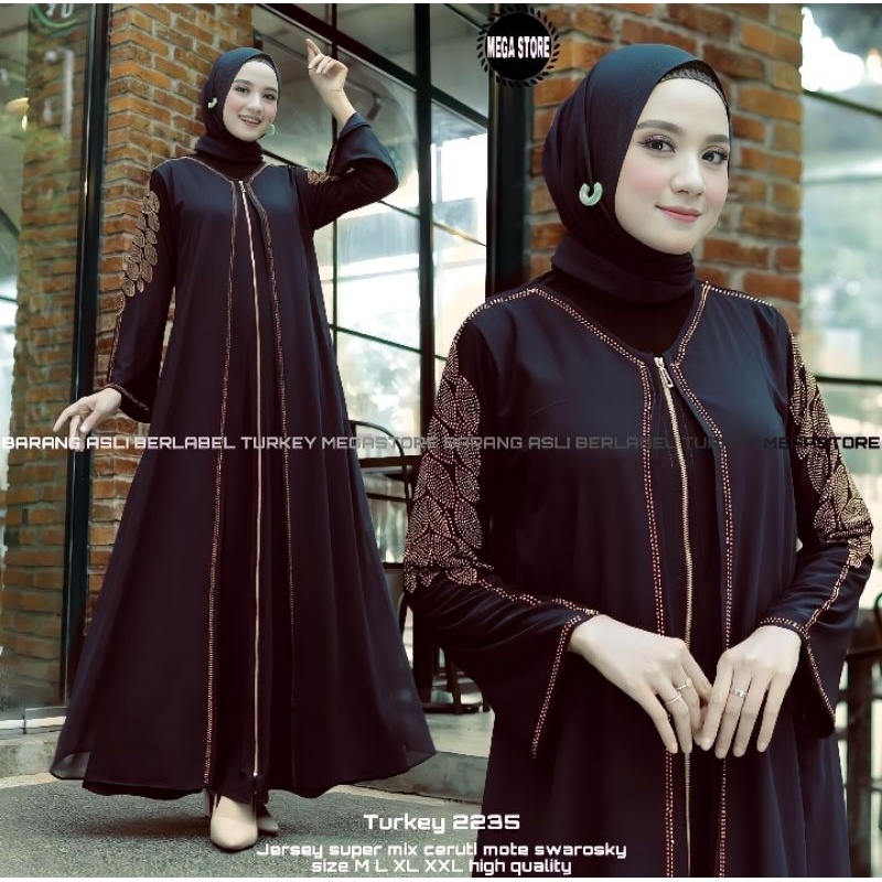 🔥 READY STOCK 🇲🇾🔥 MS Abaya Turkey Series 2235 umrah Haji Black Abaya ...