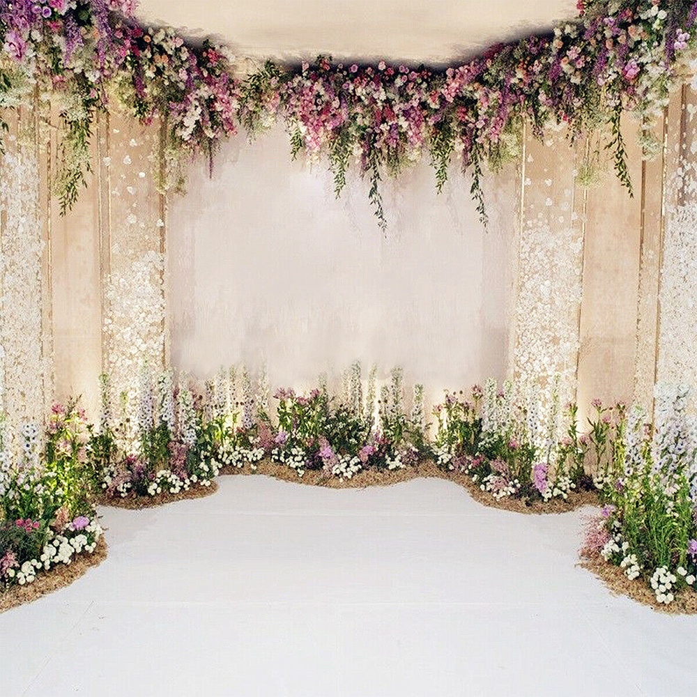 5x7ft/3x5ft Flower Curtain Floral 3D Backdrop Wedding Birthday Party ...