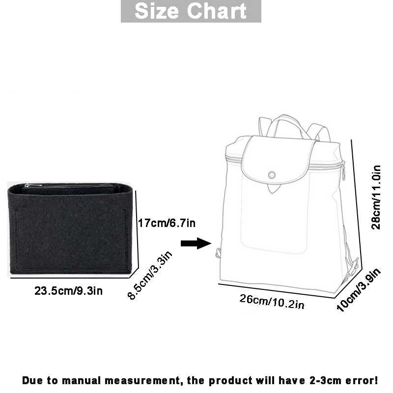 EverToner Felt Insert Bag For Longchamp LE PLIAGE Series Bag Inner Purse Organizer Bag Accessoires Shopee Malaysia