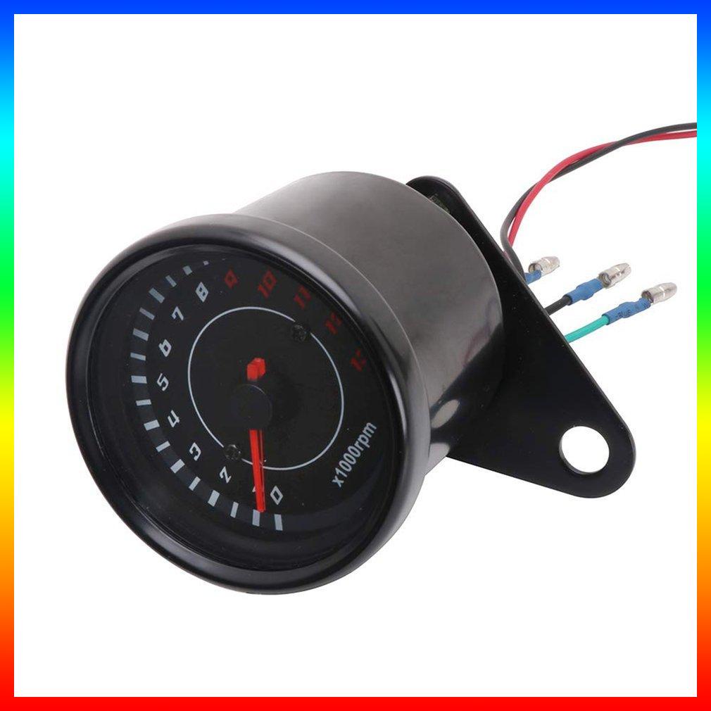 Universal 13000 RPM Motorcycle Tachometer Electronic Tach Meter